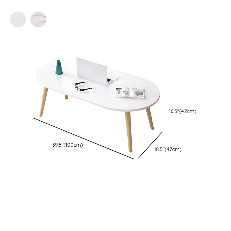 Wood Coffee Table No Distressing Single Coffee Table with Shelf