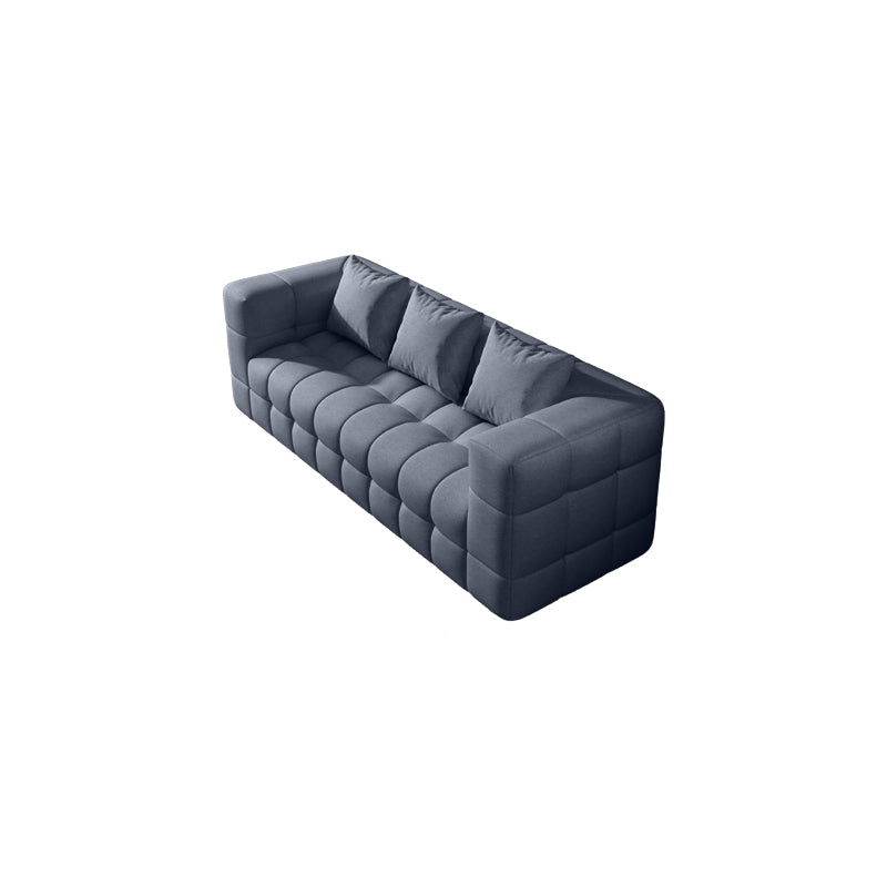 Scandinavian Biscuit Back Sofa Tuxedo Arm Loveseat for Living Room