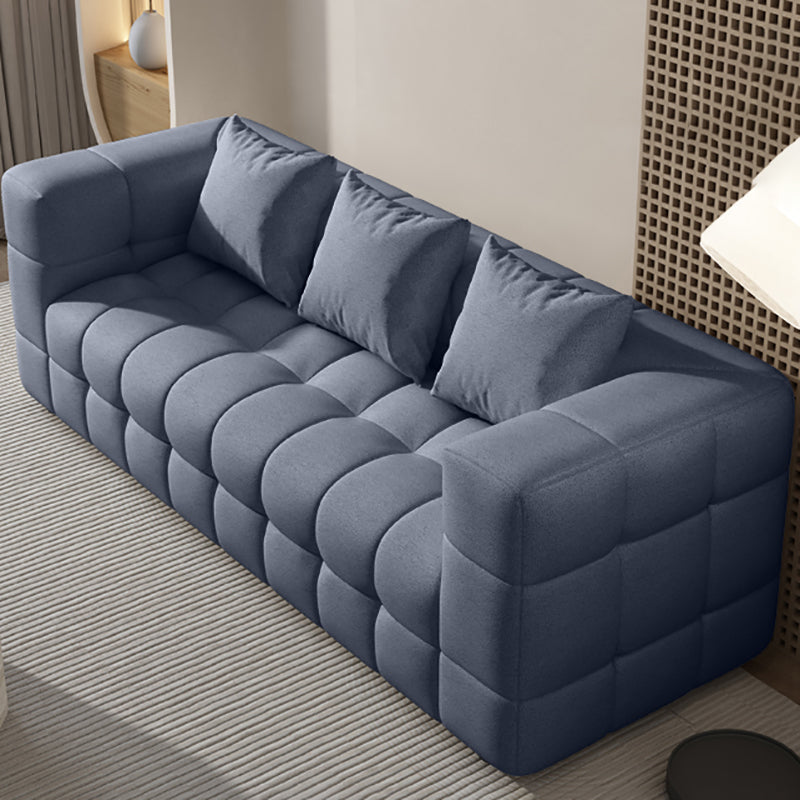 Scandinavian Biscuit Back Sofa Tuxedo Arm Loveseat for Living Room