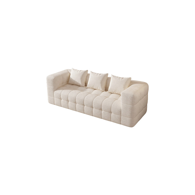 Scandinavian Biscuit Back Sofa Tuxedo Arm Loveseat for Living Room