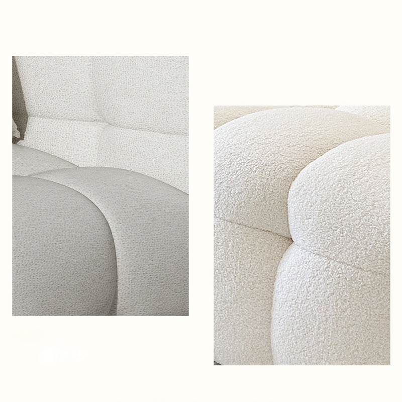 Scandinavian Biscuit Back Sofa Tuxedo Arm Loveseat for Living Room