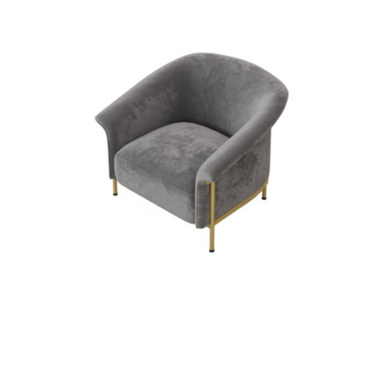 Scandinavian Cushions Tuxedo Arm Curved Living Room Fabric Settee