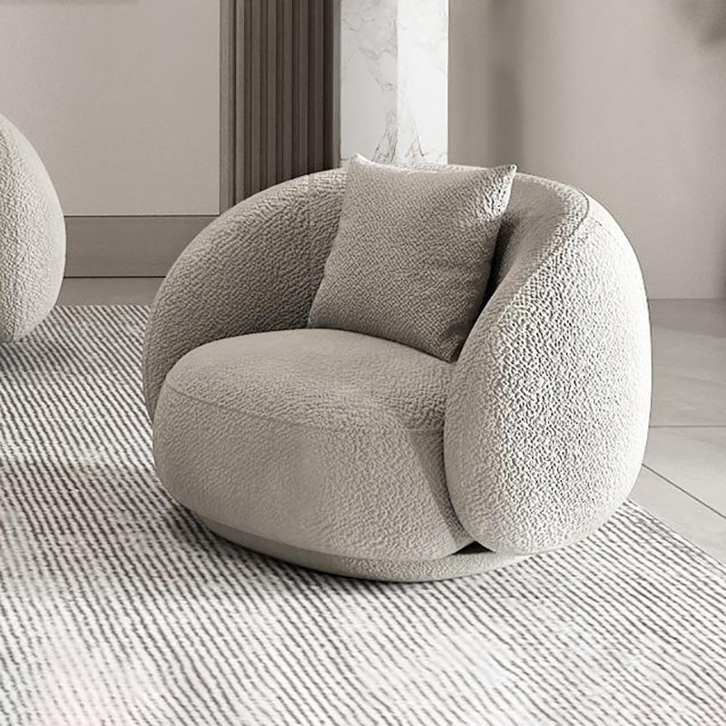 Scandinavian Fabric Cushions Tuxedo Arm Living Room Curved Settee