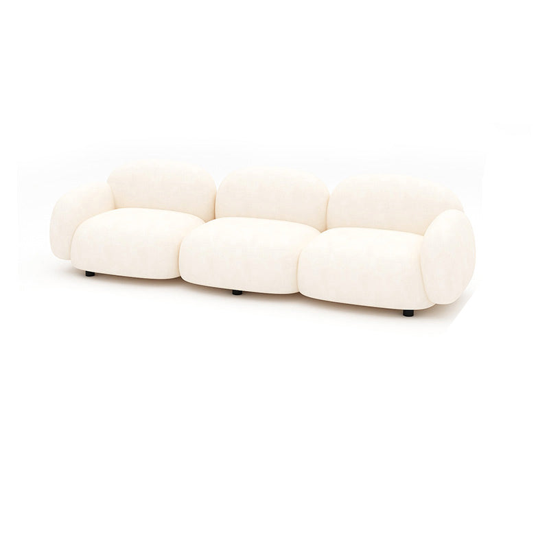 Contemporary Cushions Rolled Arm Living Room Stationary Settee