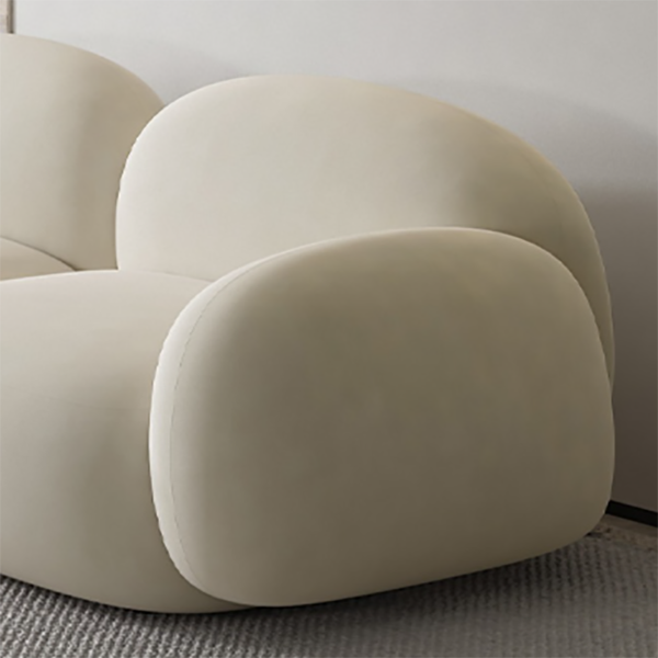 Contemporary Cushions Rolled Arm Living Room Stationary Settee
