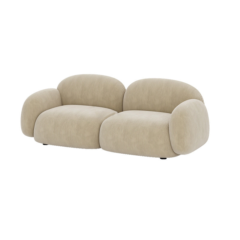 Contemporary Cushions Rolled Arm Living Room Stationary Settee