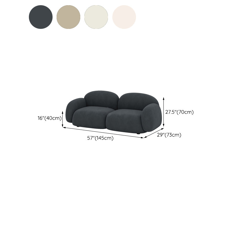 Contemporary Cushions Rolled Arm Living Room Stationary Settee