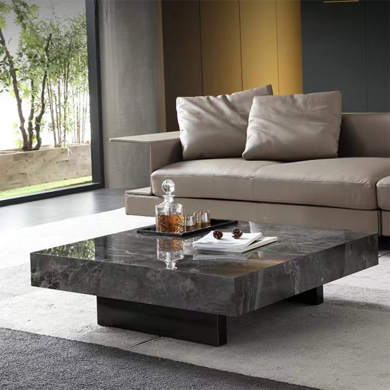 No Distressing Coffee Table Pedestal Marble Square Cocktail Table