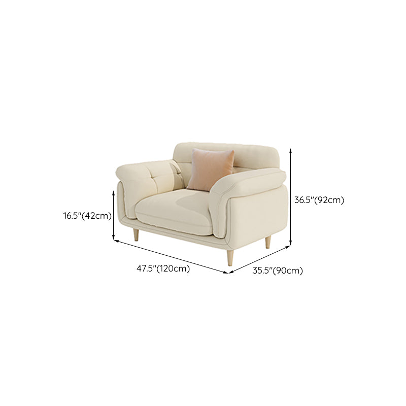 Contemporary Fabric Tufted Flared Arm Living Room Standard Seating