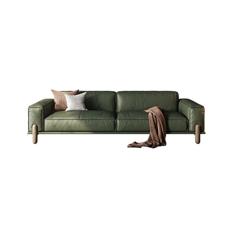 Vintage Forest Green Cushions Square Arm Living Room Seating