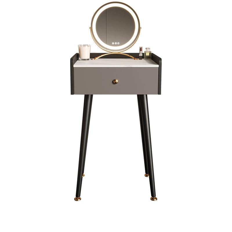 Contemporary Makeup Vanity Desk Stone Dressing Table with Drawer