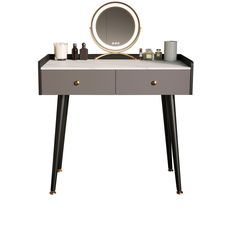 Contemporary Makeup Vanity Desk Stone Dressing Table with Drawer