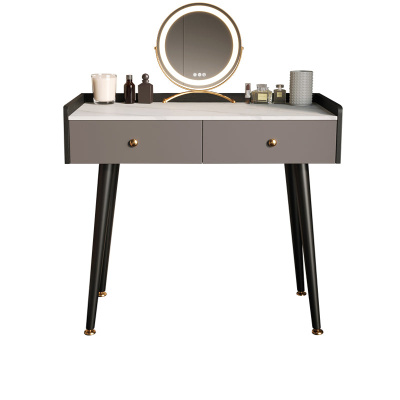 Contemporary Makeup Vanity Desk Stone Dressing Table with Drawer