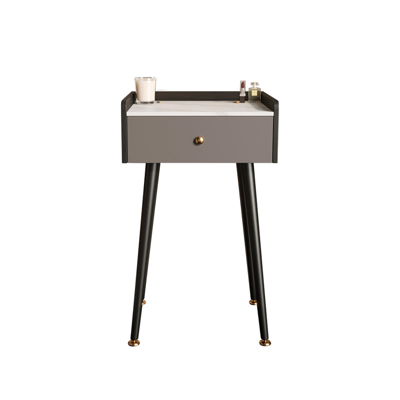Contemporary Makeup Vanity Desk Stone Dressing Table with Drawer