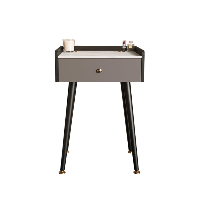 Contemporary Makeup Vanity Desk Stone Dressing Table with Drawer