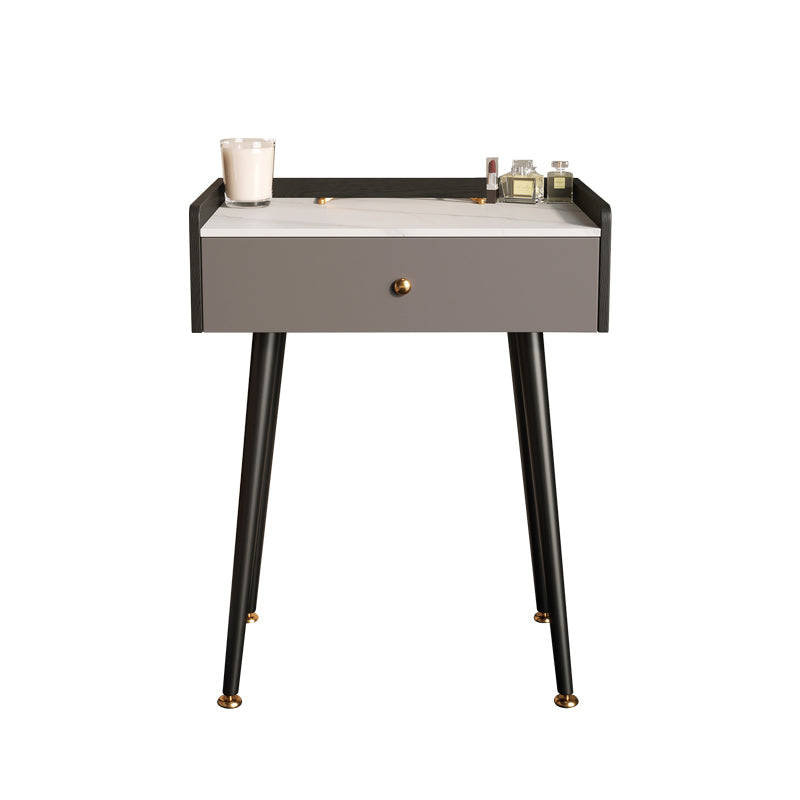 Contemporary Makeup Vanity Desk Stone Dressing Table with Drawer