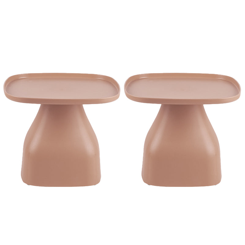 Plastic End Table Set Pedestal Tray Top Side Table for Bedroom