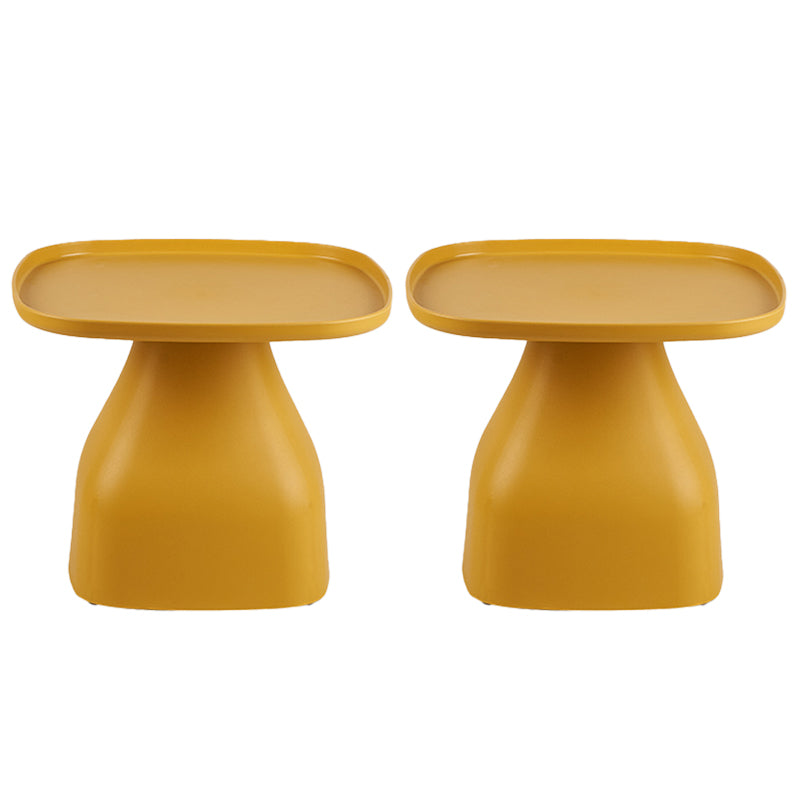Plastic End Table Set Pedestal Tray Top Side Table for Bedroom