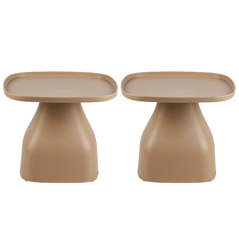 Plastic End Table Set Pedestal Tray Top Side Table for Bedroom