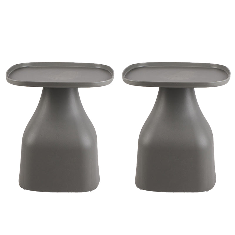 Plastic End Table Set Pedestal Tray Top Side Table for Bedroom