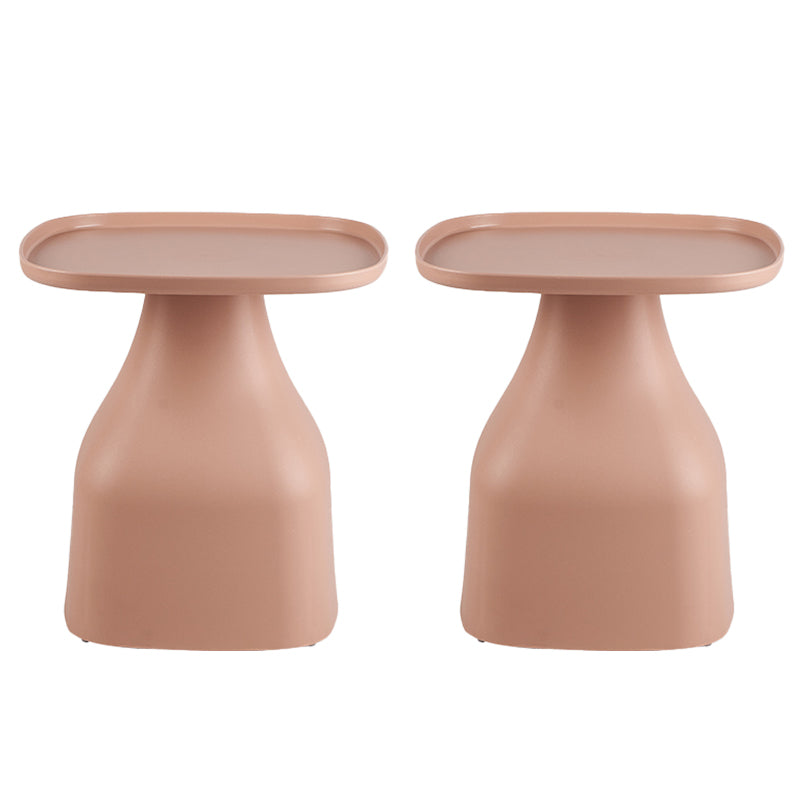 Plastic End Table Set Pedestal Tray Top Side Table for Bedroom