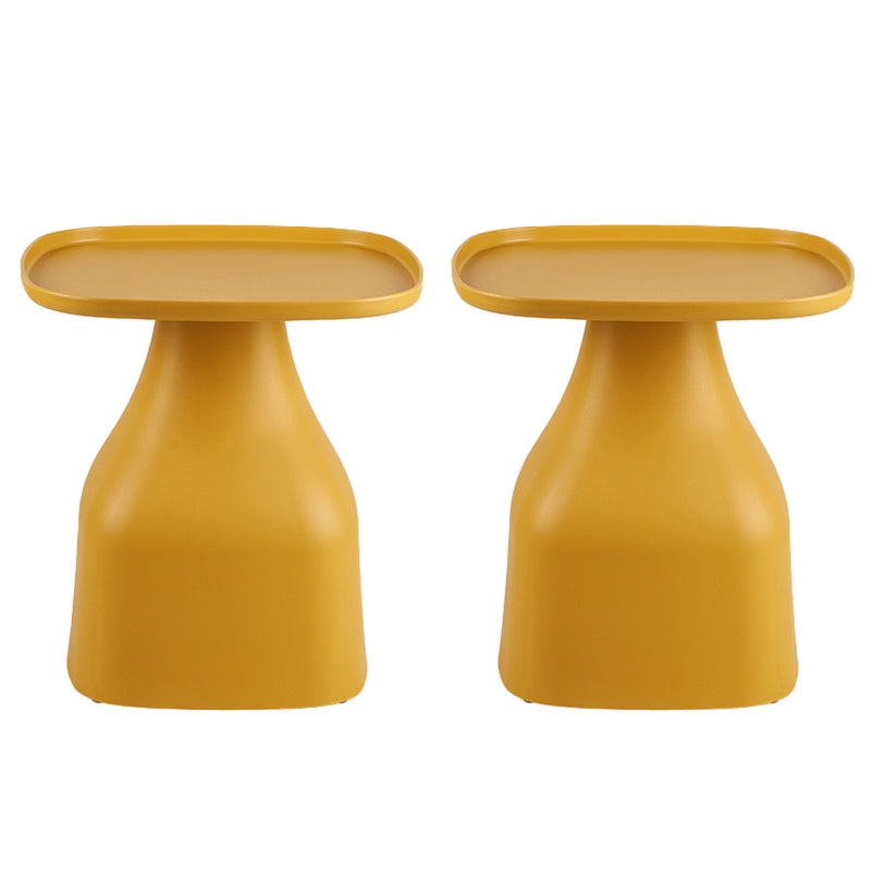 Plastic End Table Set Pedestal Tray Top Side Table for Bedroom