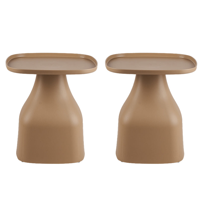 Plastic End Table Set Pedestal Tray Top Side Table for Bedroom