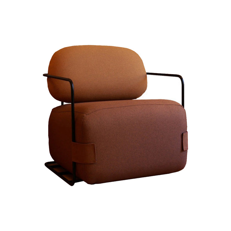 Modern Living Room Cushion Back Arms Included Fabric Arm Chair