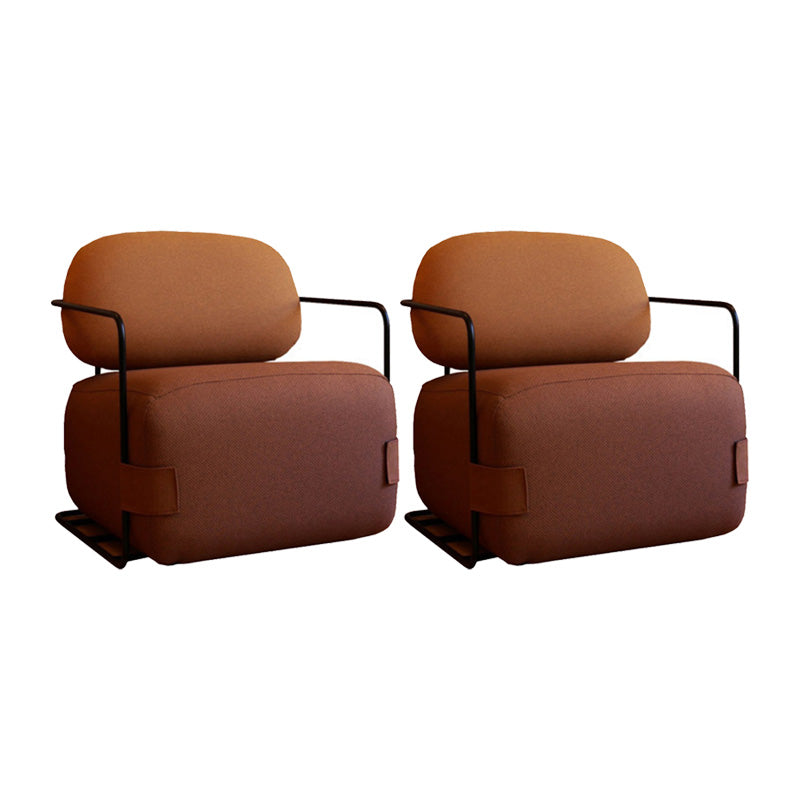 Modern Living Room Cushion Back Arms Included Fabric Arm Chair