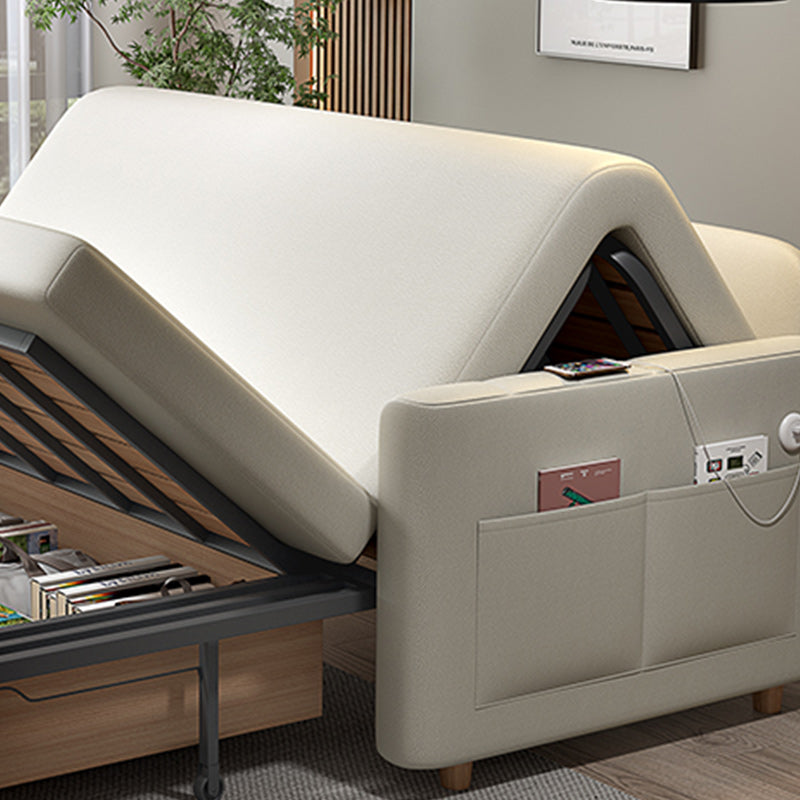 31" Wide Scandinavian Futon Sofa Bed White Futon Sleeper Sofa