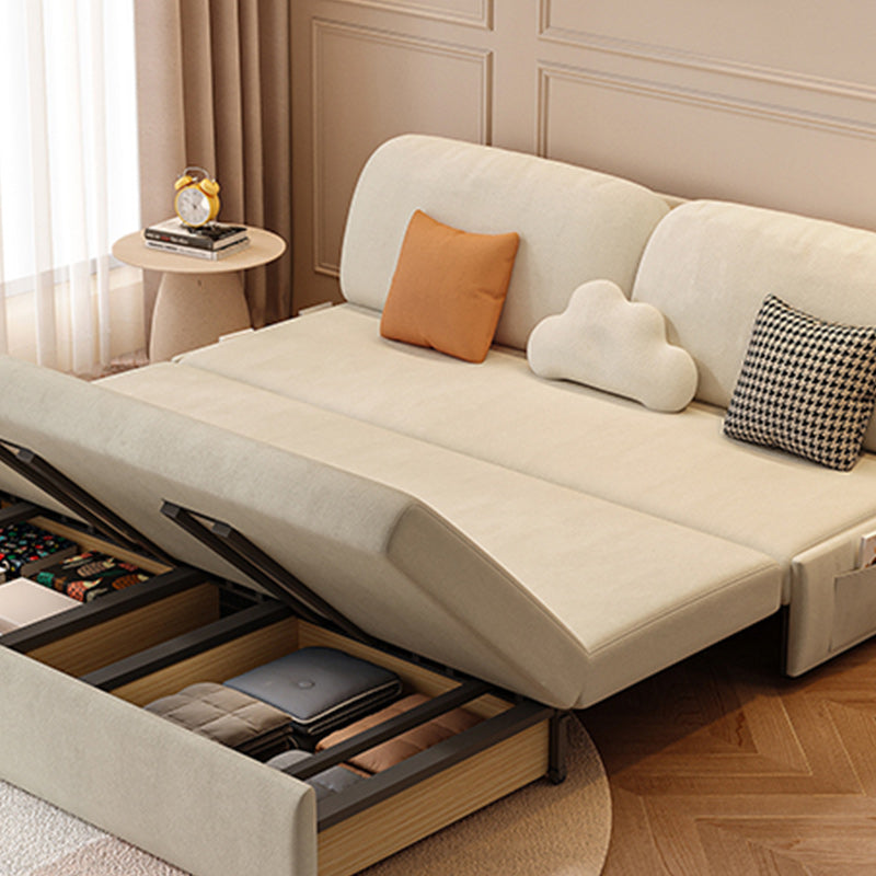 32" Wide Scandinavian Sofa Bed White Pillow Included Sleeper Sofa