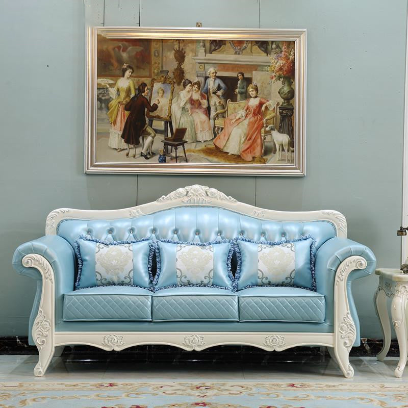 37" High Sofa Rolled Arm Sofa with Tufted Split-Back for Living Room