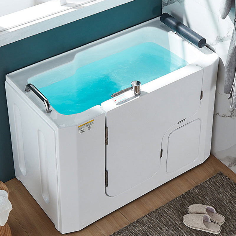 Walk-In Soaking/Air/Whirlpool Bathtub Acrylic Rectangle Back to Wall Bathtub