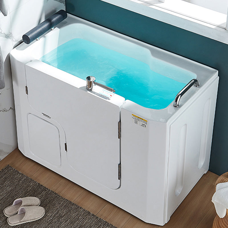 Walk-In Soaking/Air/Whirlpool Bathtub Acrylic Rectangle Back to Wall Bathtub