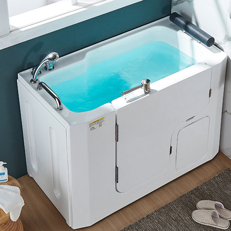 Walk-In Soaking/Air/Whirlpool Bathtub Acrylic Rectangle Back to Wall Bathtub