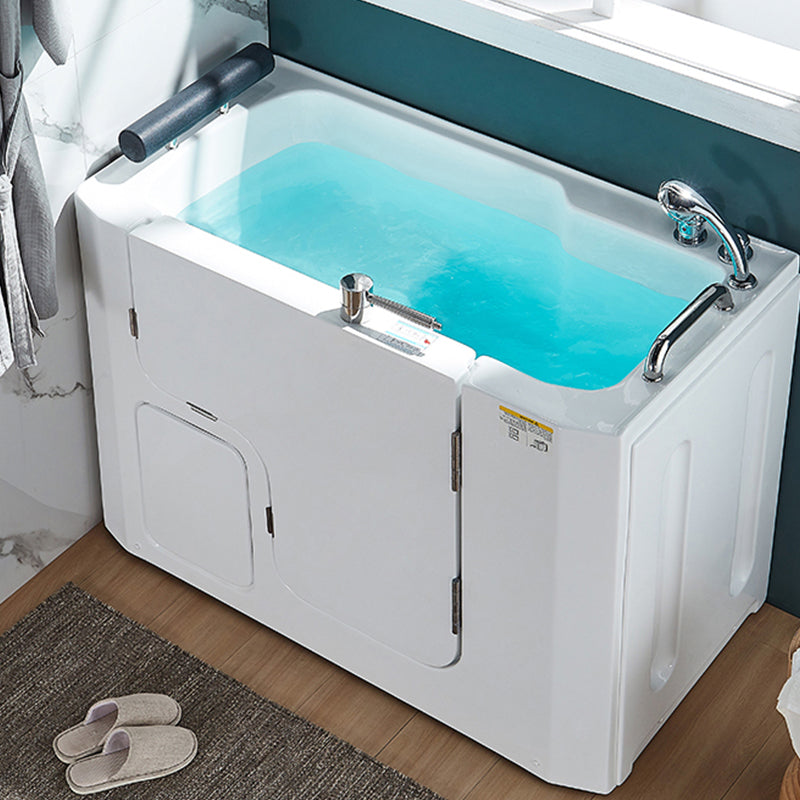 Walk-In Soaking/Air/Whirlpool Bathtub Acrylic Rectangle Back to Wall Bathtub