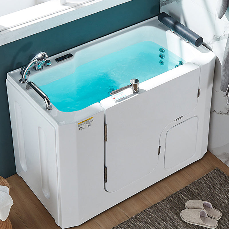 Walk-In Soaking/Air/Whirlpool Bathtub Acrylic Rectangle Back to Wall Bathtub