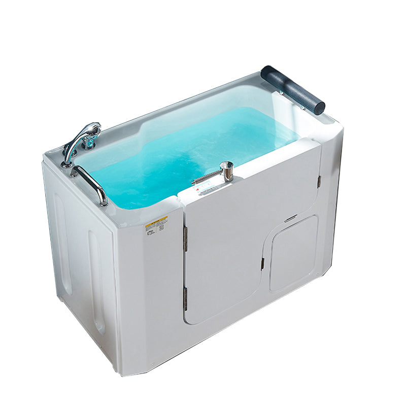 Walk-In Soaking/Air/Whirlpool Bathtub Acrylic Rectangle Back to Wall Bathtub