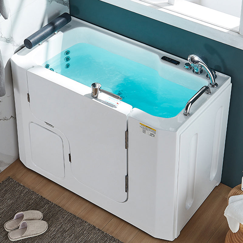 Walk-In Soaking/Air/Whirlpool Bathtub Acrylic Rectangle Back to Wall Bathtub