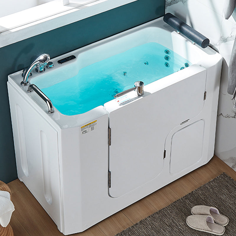 Walk-In Soaking/Air/Whirlpool Bathtub Acrylic Rectangle Back to Wall Bathtub