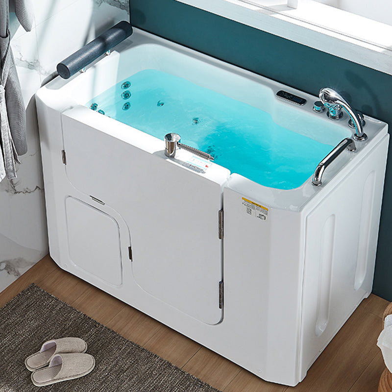 Walk-In Soaking/Air/Whirlpool Bathtub Acrylic Rectangle Back to Wall Bathtub