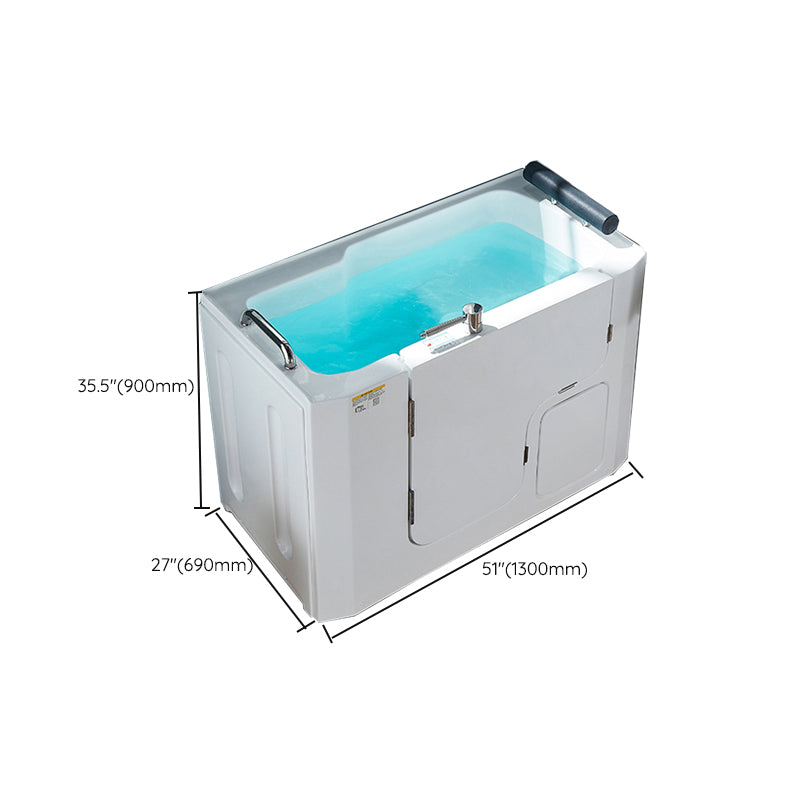 Walk-In Soaking/Air/Whirlpool Bathtub Acrylic Rectangle Back to Wall Bathtub