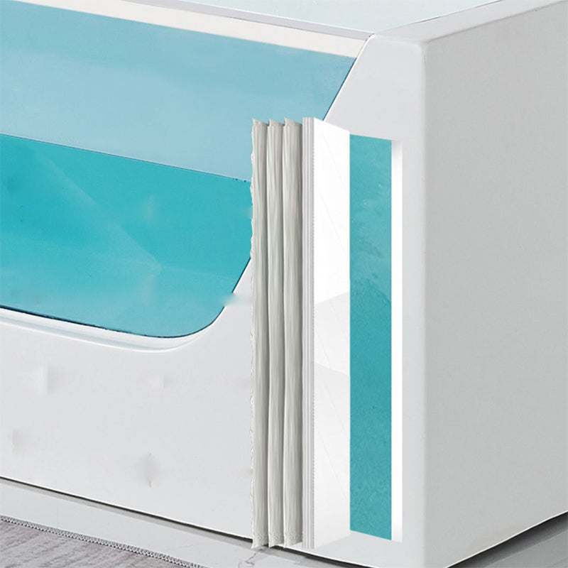 Contemporary Acrylic Back to Wall Bathtub Rectangle Air/Whirlpool/Soaking Bathtub