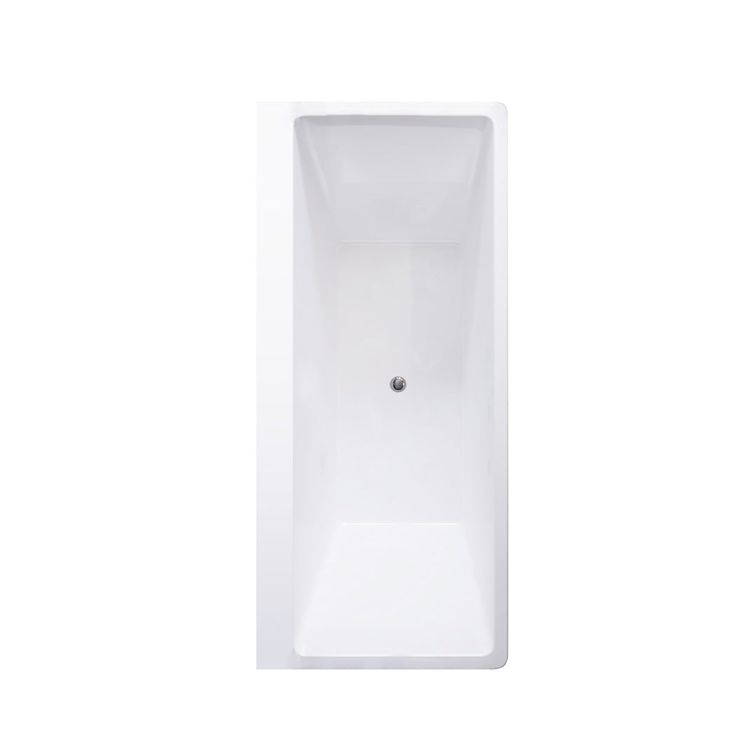Modern Rectangle Acrylic Embedded Bathtub with Massage Device