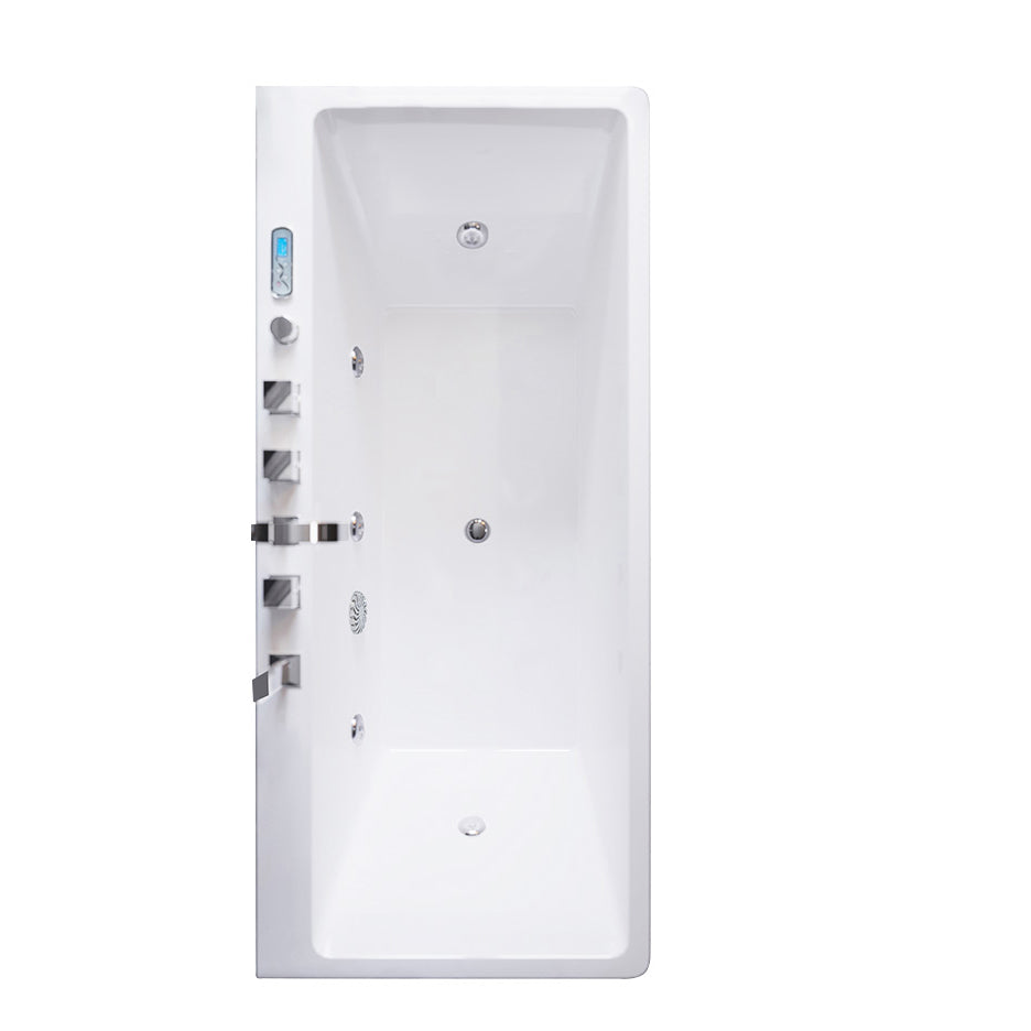 Modern Rectangle Acrylic Embedded Bathtub with Massage Device