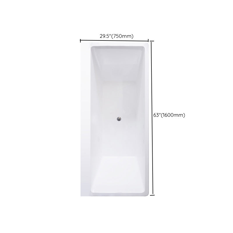 Modern Rectangle Acrylic Embedded Bathtub with Massage Device