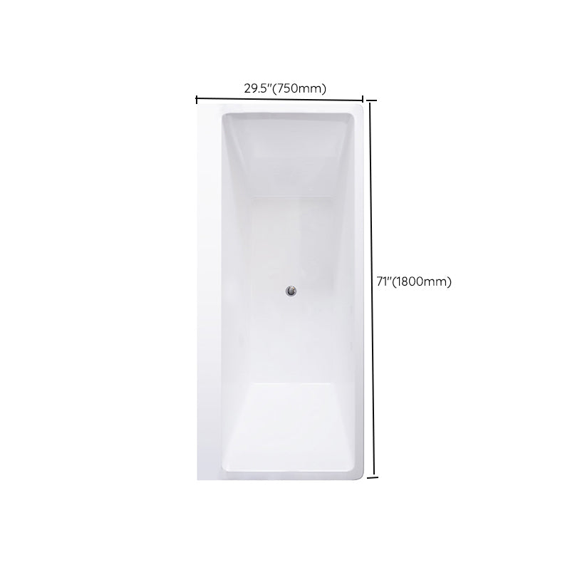 Modern Rectangle Acrylic Embedded Bathtub with Massage Device