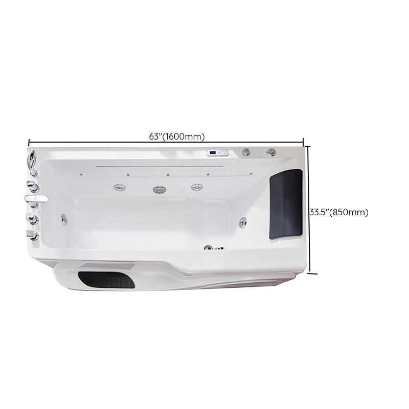 Contemporary Rectangle Bathtub Acrylic Air /Whirlpool/Soaking Bathtub
