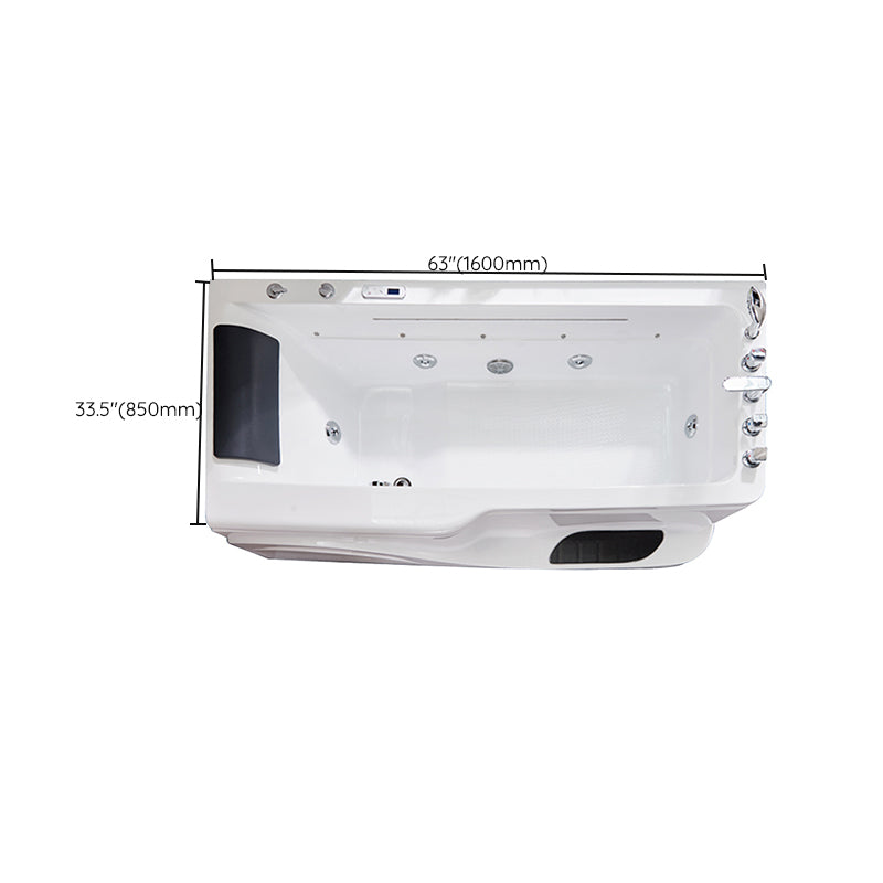 Contemporary Rectangle Bathtub Acrylic Air /Whirlpool/Soaking Bathtub