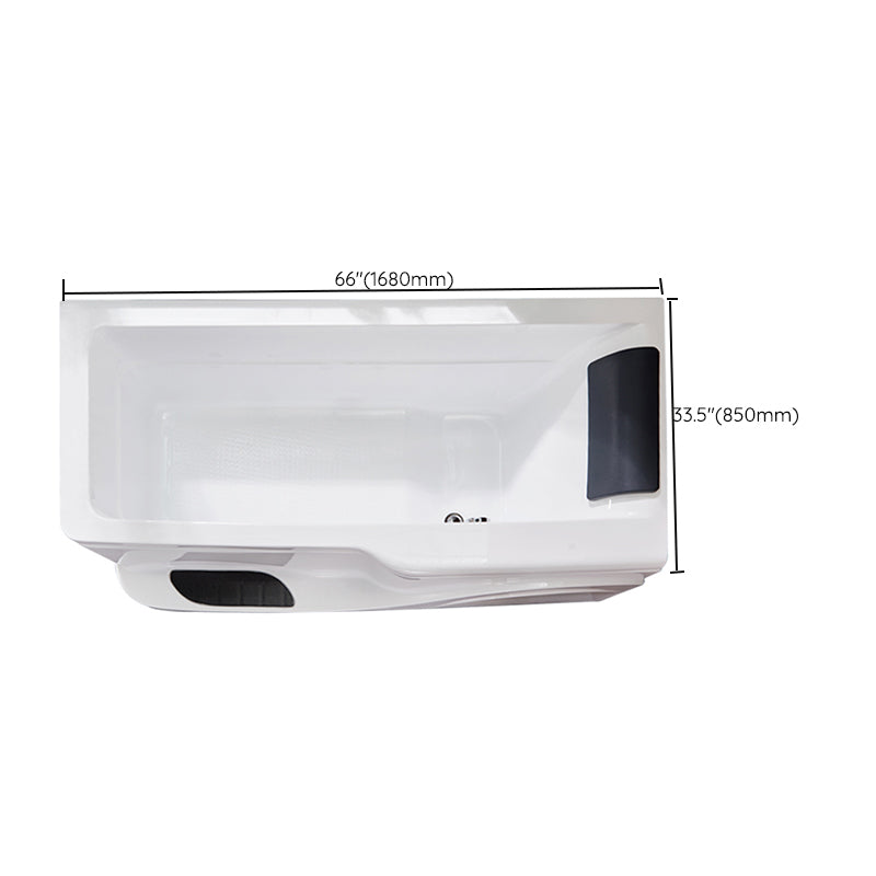 Contemporary Rectangle Bathtub Acrylic Air /Whirlpool/Soaking Bathtub